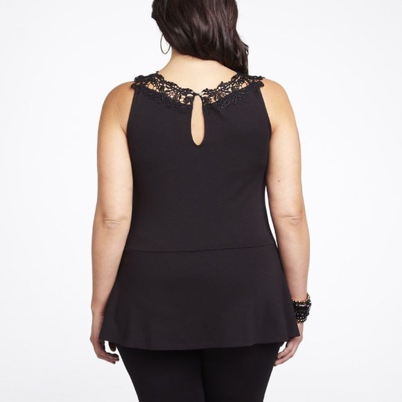 MXM 4X Peplum Top with Crochet Detailing NWT - Picture 2 of 9
